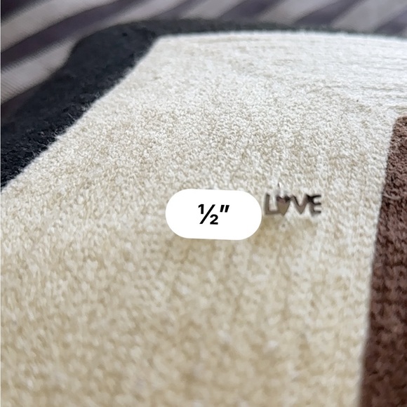 Silver Love Stud Earrings - Picture 5 of 5